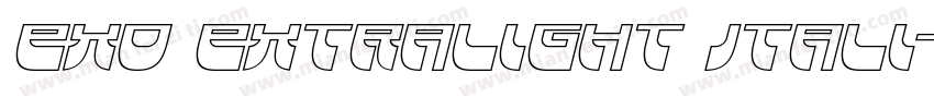 Exo Extralight Itali字体转换